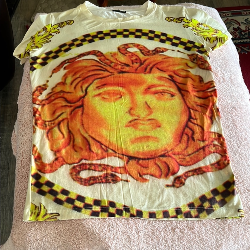 Versace Graphic T-Shirt with Medusa Design
